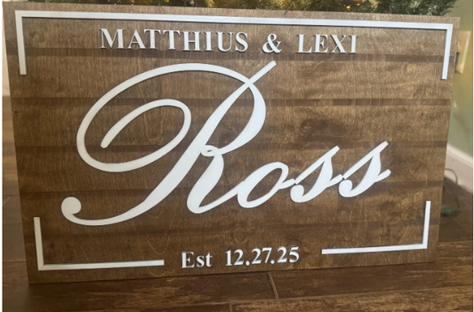 Rustic Wedding Sign- Wooden farmhouse style
