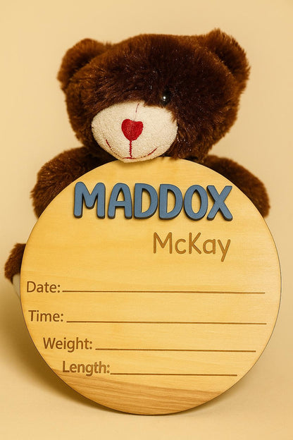 Welcome Baby- Birth announcement and stat sign
