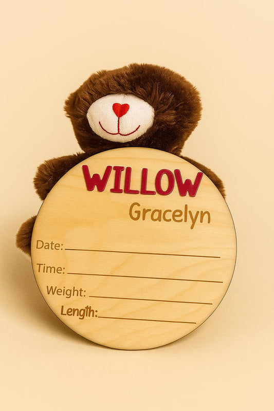 Welcome Baby- Birth announcement and stat sign