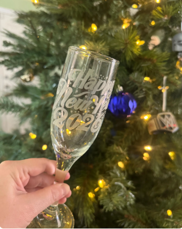 New Years 2025 Champagne Flutes