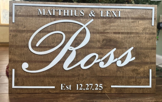 Rustic Wedding Sign- Wooden farmhouse style